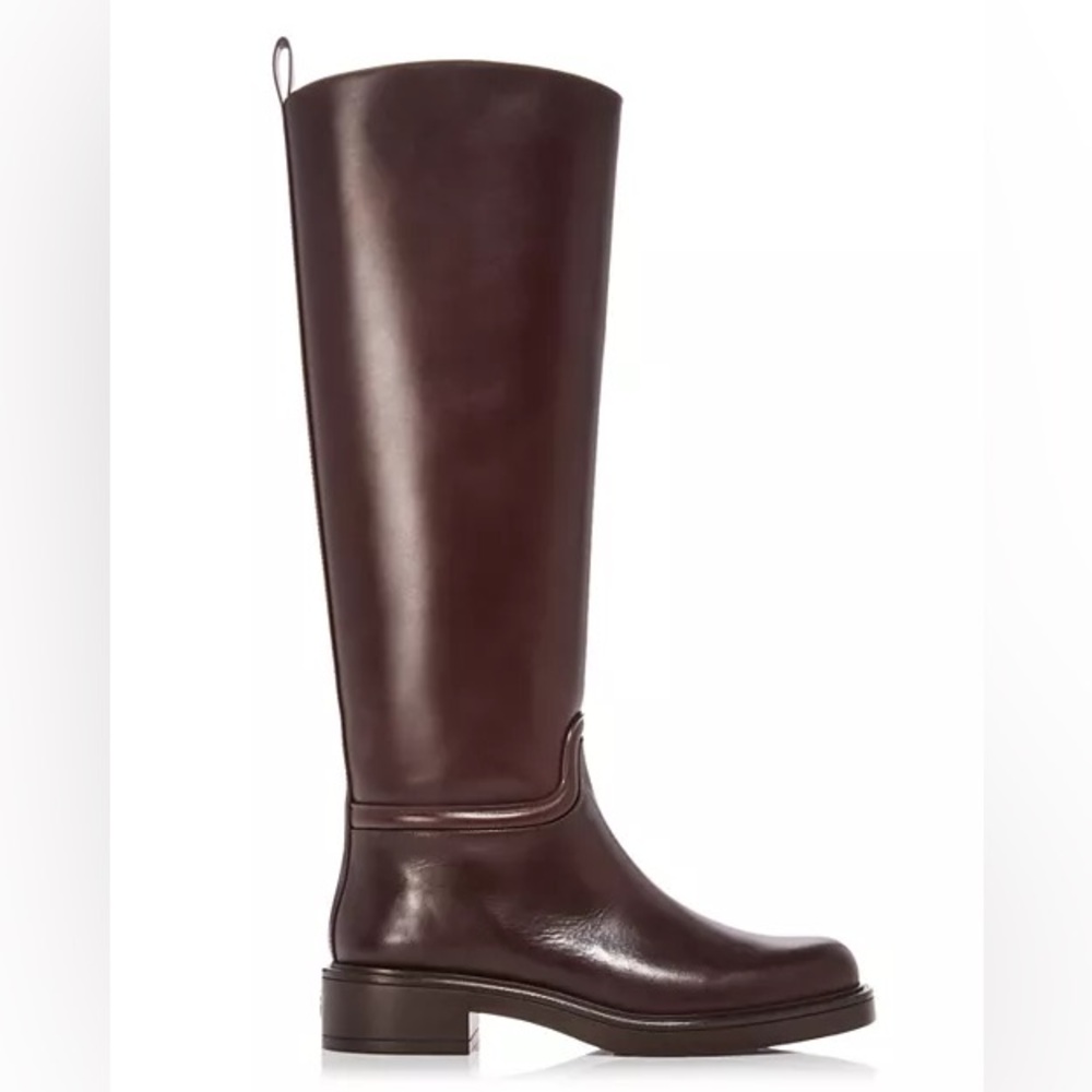 Stuart Weitzman Over-the-Knee Leather Boots in Dark Brown